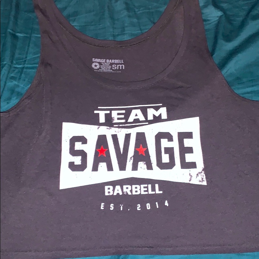 SAVAGE BARBELL CROP TOP SZ S